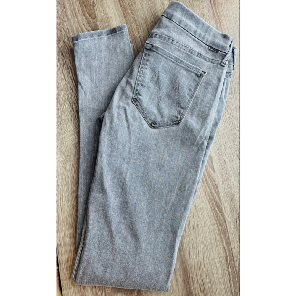Mother The Looker Pop Grey Skinny Jeans Size 27 - Picture 13 of 15